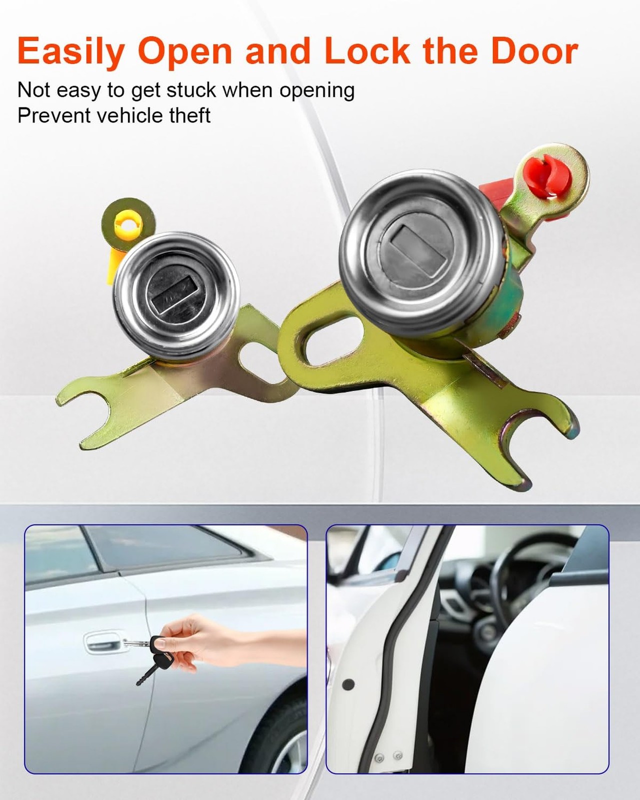 2Pcs Door Lock Cylinder Fit for Toyota Camry Celica 1.8L 2.2L L4 3.0L V6 1997…