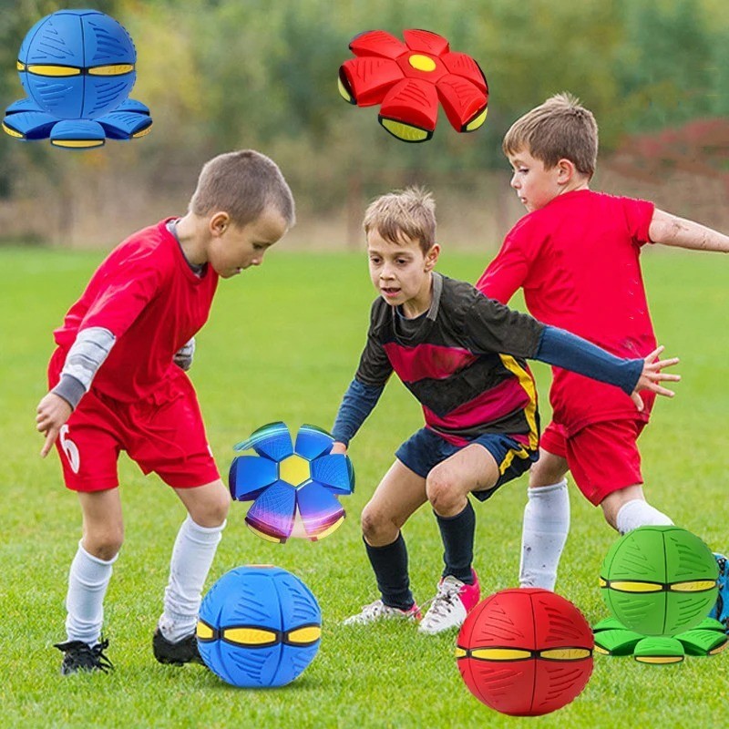 Blue Flying Saucer Ball Outdoor Parent Children Toy Foot Magic Deformation Foot