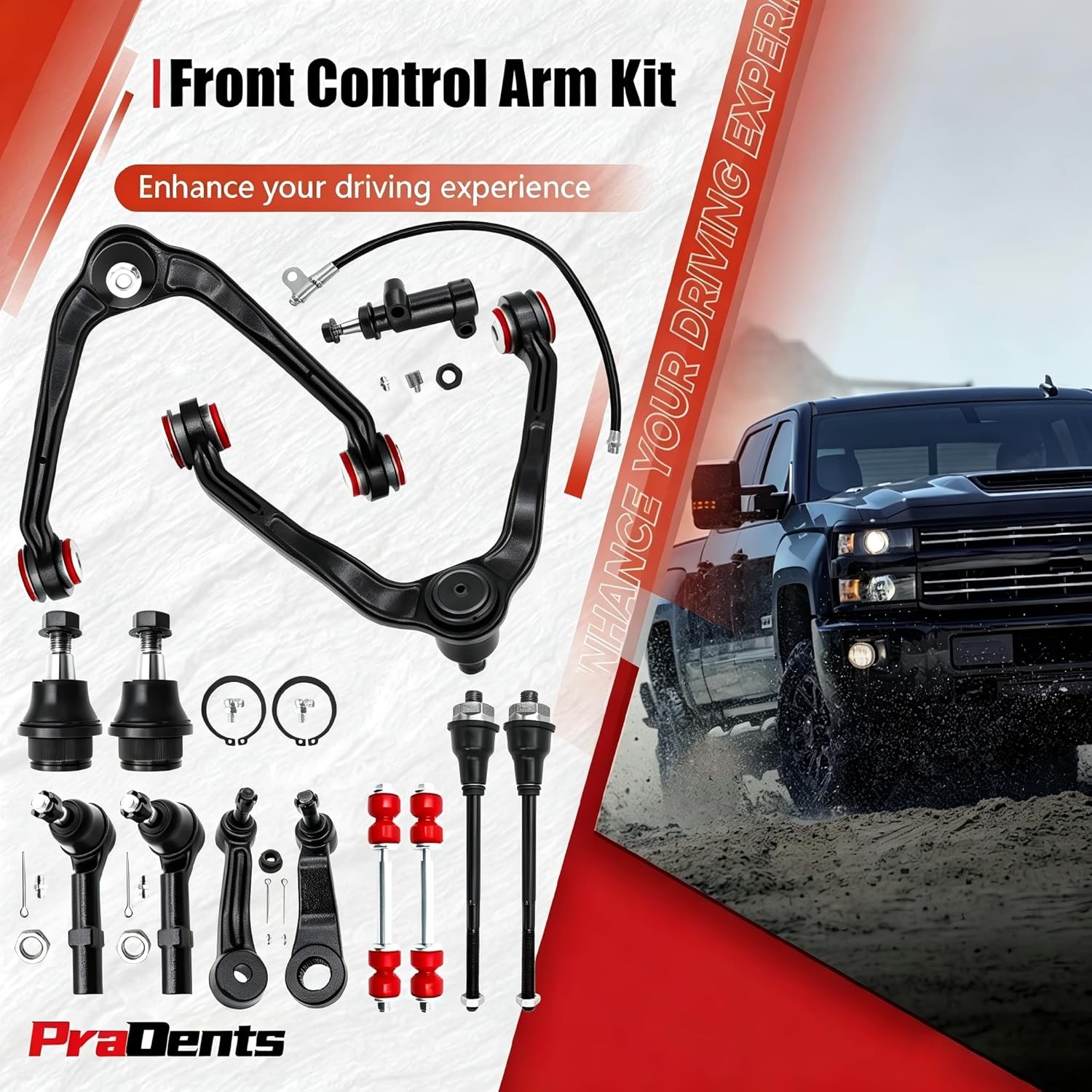 13pc 4WD Front End Suspension Kit Chevy GMC Silverado
