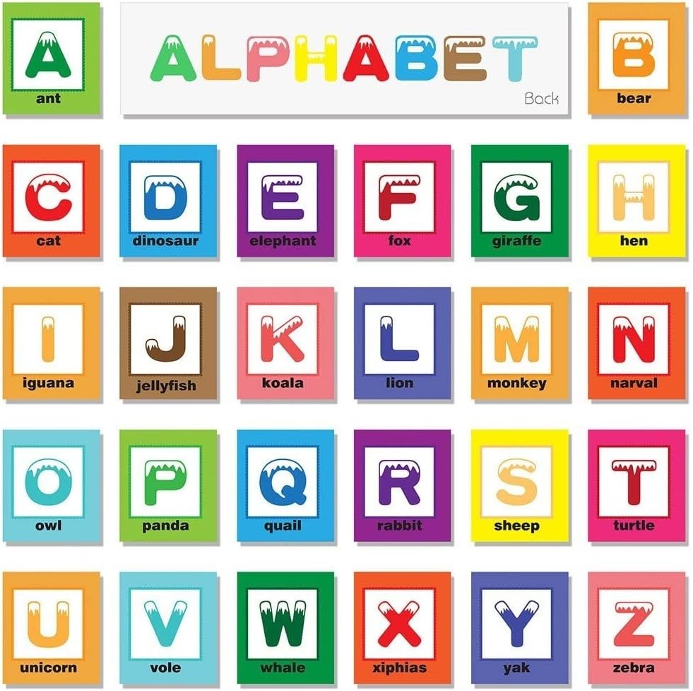 Baby Toy Zoo Series 26pcs Soft Alphabet Cards with Cloth Bag for Over 0
