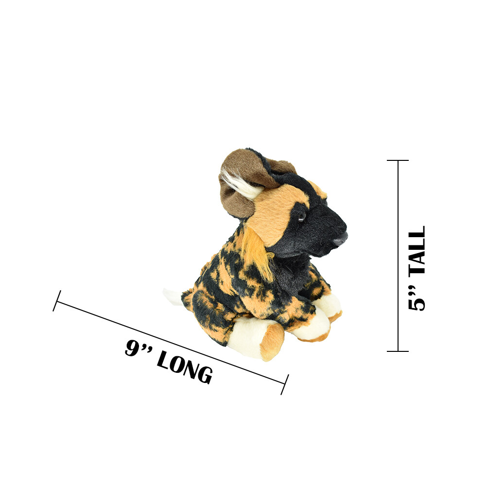 African Wild Dog, Soft Plush Stuffed Animal, Realistic Figure 9″ F899