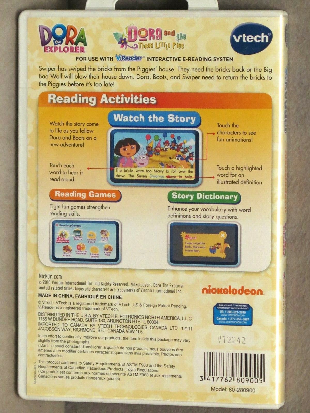 Vtech MobiGo programs: Umizoomi, Dora Twins Day, Jake Neverland Pirates or Spong