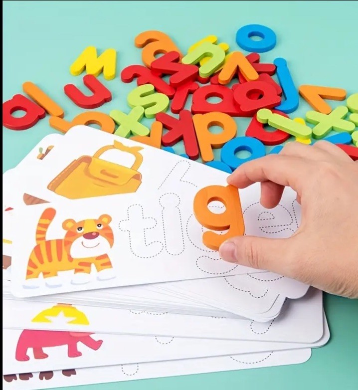 Alphabet ABC Learning Educational Toys Puzzle Flash Cards Preschool
