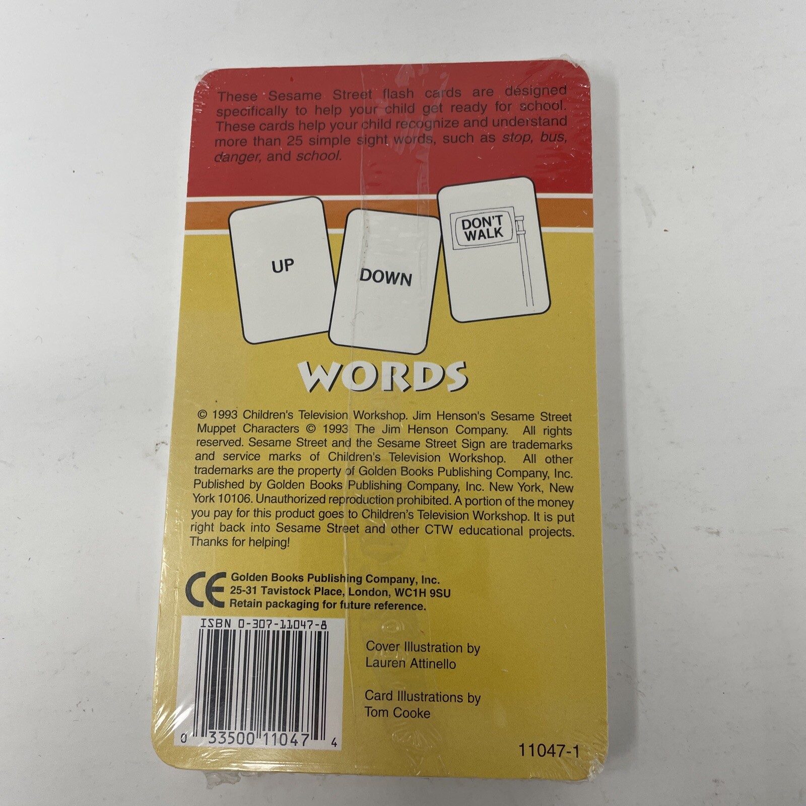 Golden Books Sesame Street Words 30 Flash Cards 1993
