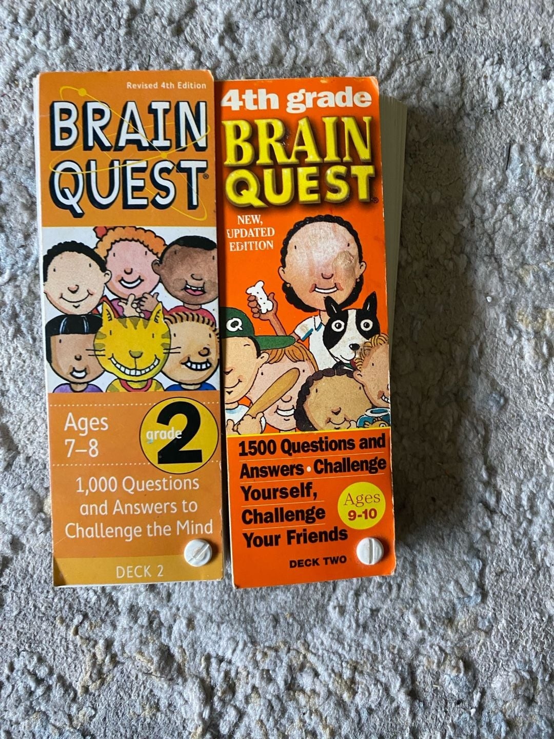 Lot of 2 Brain Quest Educational Deck Cards Grade 2 and Grade 4