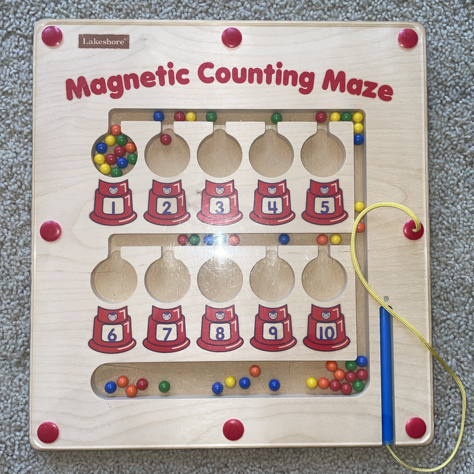 LAKESHORE LEARNING Magnetic Counting Maze Gumball Machine Kindergarten Classroom