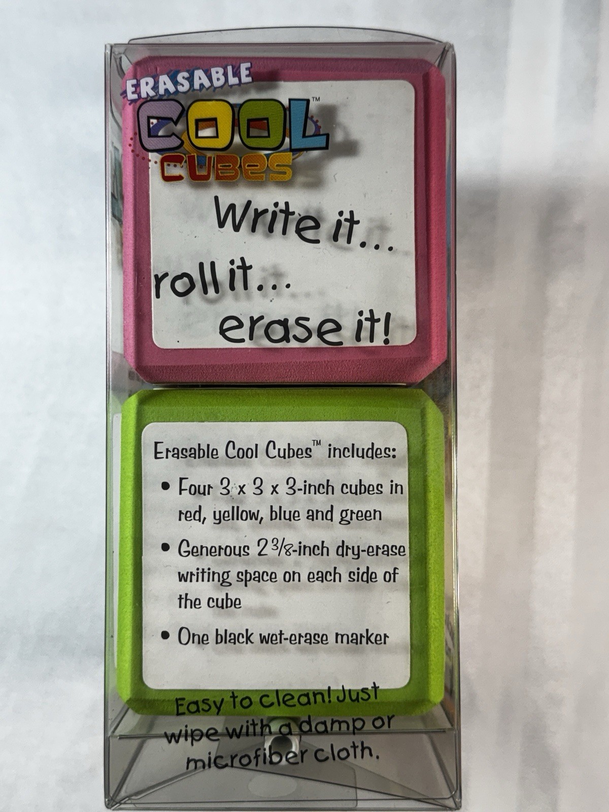 Four Sets Dry-Erase Erasable Cool Cubes Classroom Foam Learning Aids