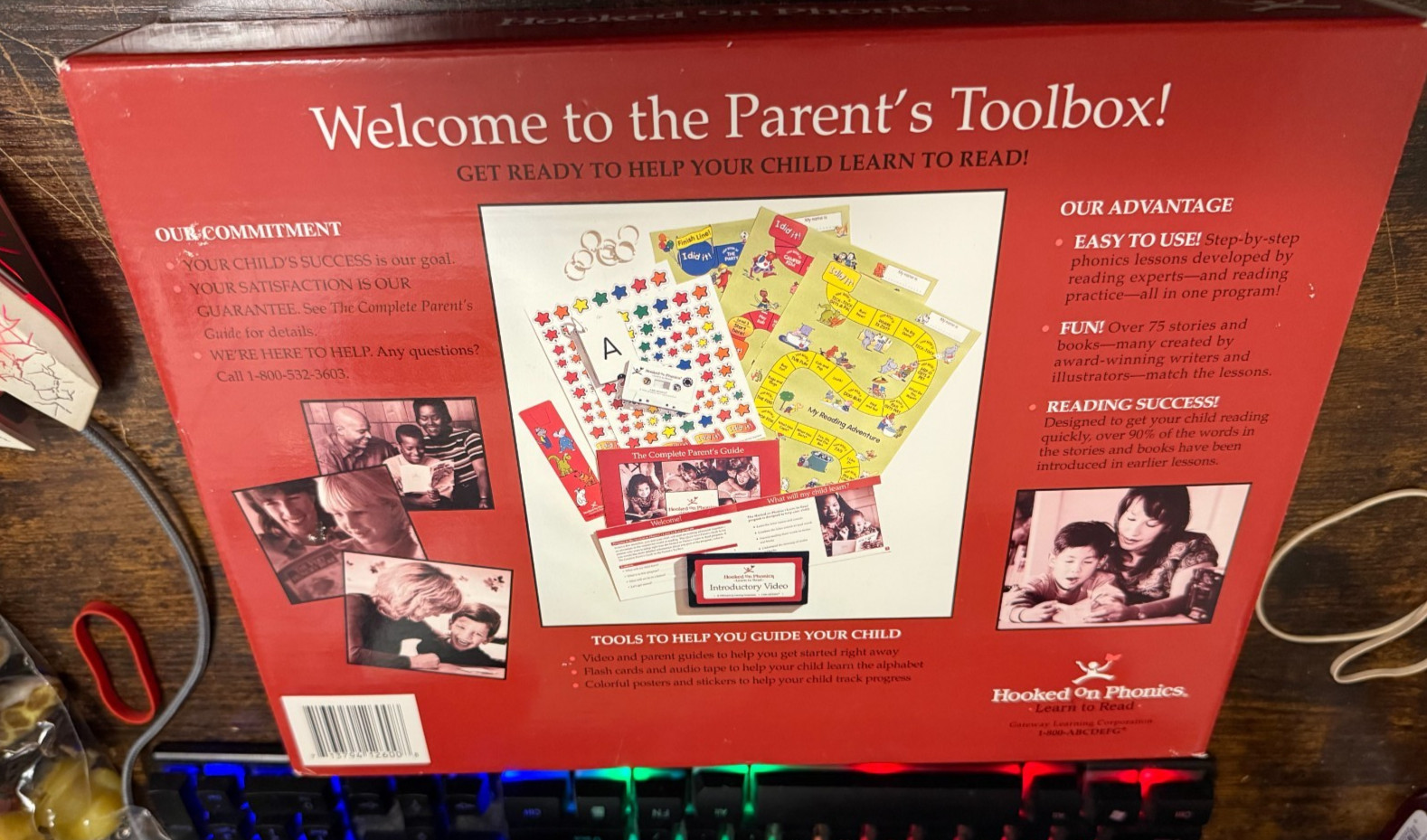 Hooked On Phonics Parents Toolbox Learn To Read,Cassette/Guidebook/Quick Bk,VHS)