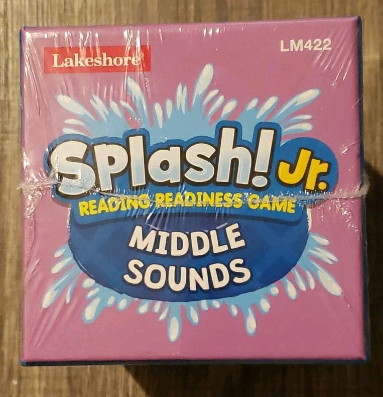 Lakeshore Splash Jr MIDDLE SOUNDS Cards Reading Game Ages 4+ New