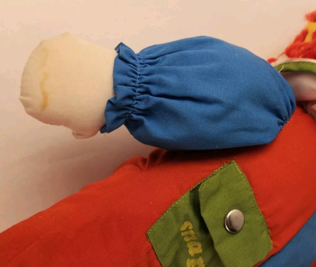 Vintage Doll 1983 American Greetings Amtoy 16” Learn to Dress Clown EUC VTG