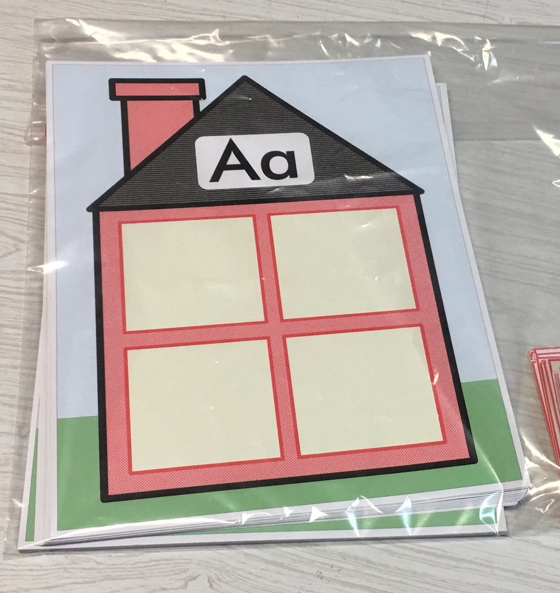 PRINTED Alphabet House Game – Beginning Sounds – Complete Set UNCUT