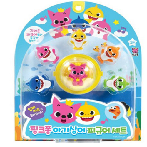 Pinkfong official figure set baby shark family or pinkfong and hogi toy