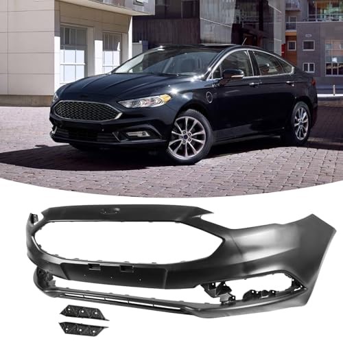17-18 Ford Fusion w/o Tow Hook/Sensor Hole Primed Front Bumper Cover FO1000718