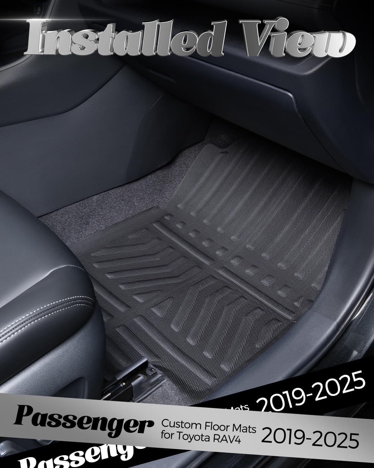 Car Floor Mats for Toyota RAV4: 2025 2024 2023 2022 2021 2020 2019, All Weather