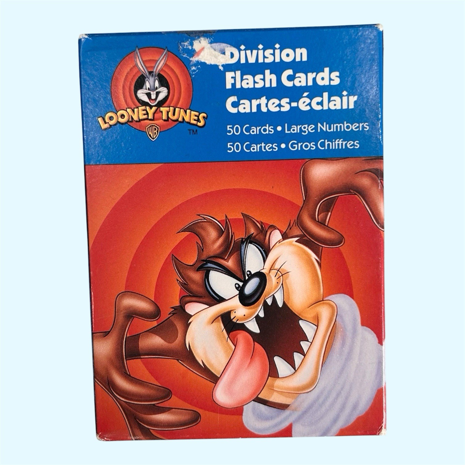 Vintage 90s Looney Tunes Division Flash Cards Math Education 1997 Warner Bros