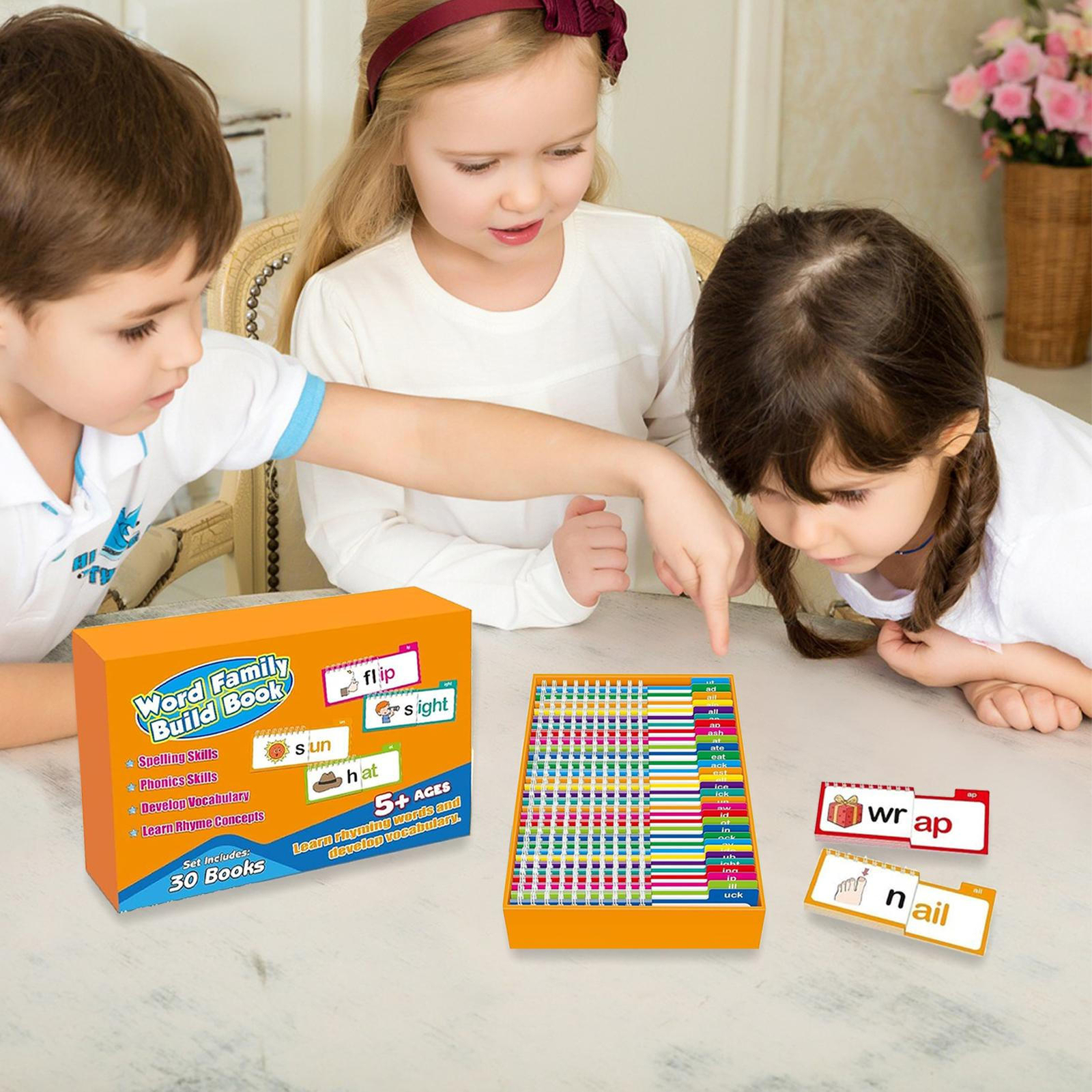 30 Read And Rhyme Flip Books Word Family Build Book Educational Reading Games