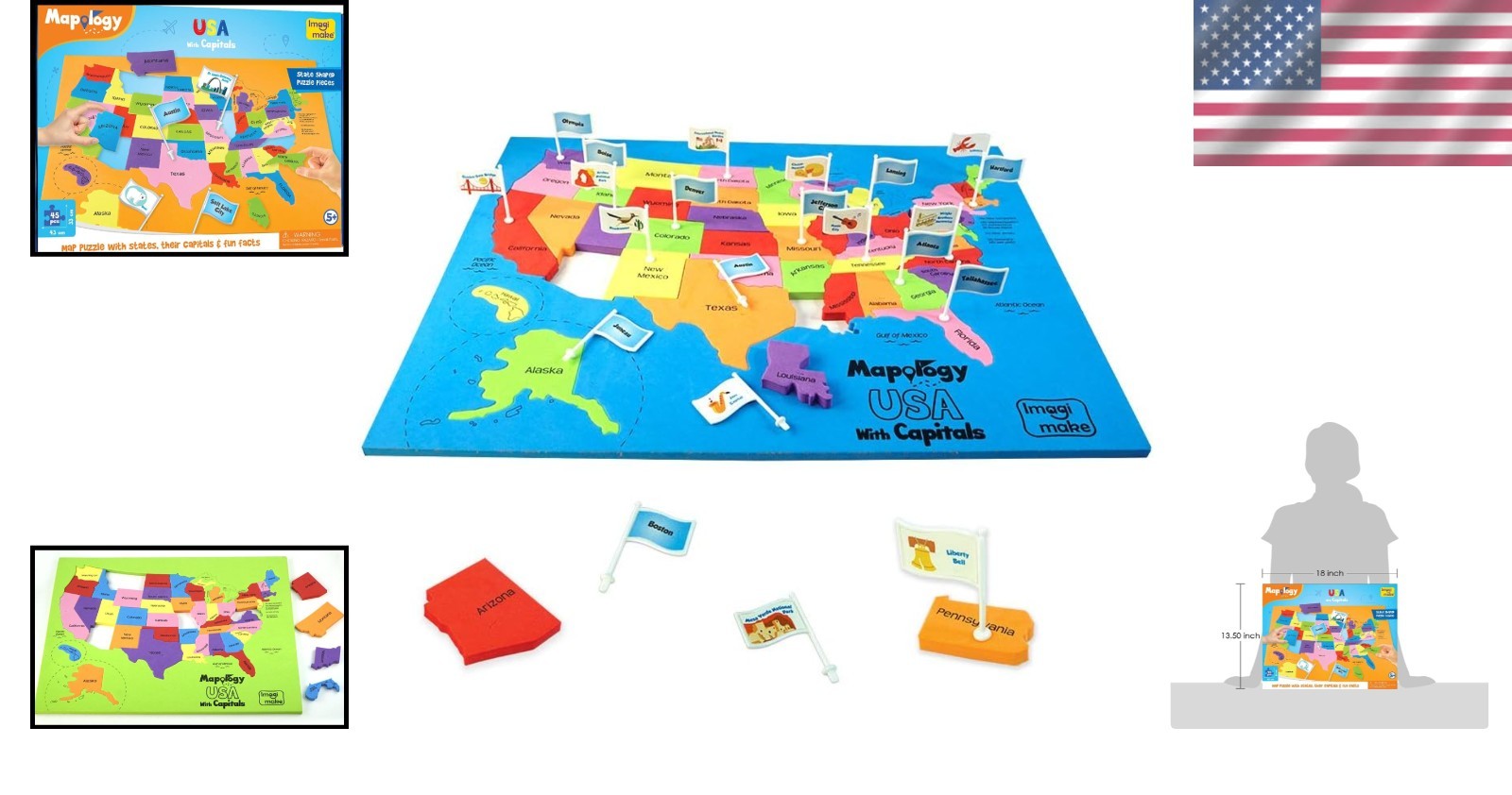 Explore States and Capitals with Mapology: Fun Geography Puzzle for Ages 5-10