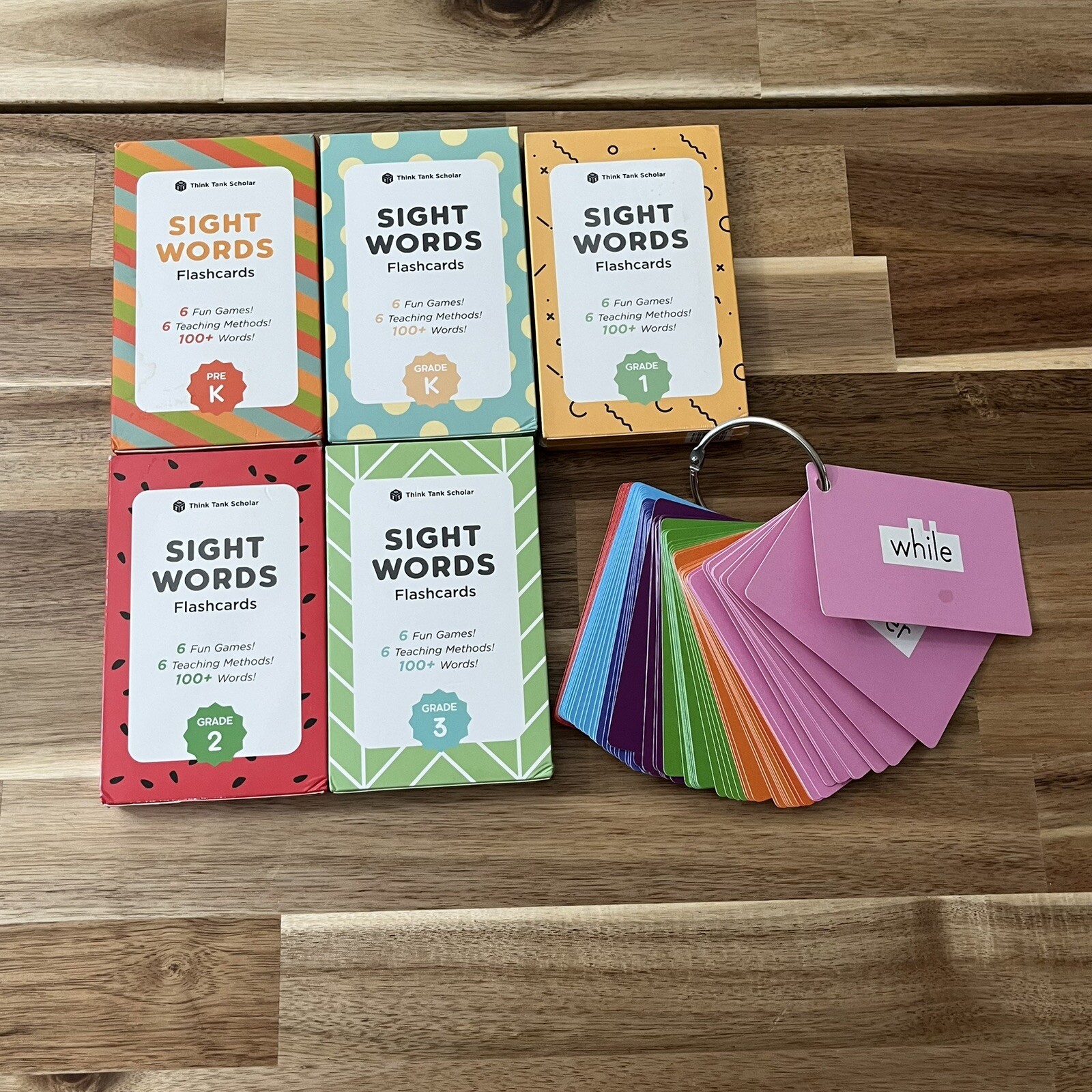 Think Tank Scholar 520 Sight Words Flashcards Set Pre-K to 3rd Grade