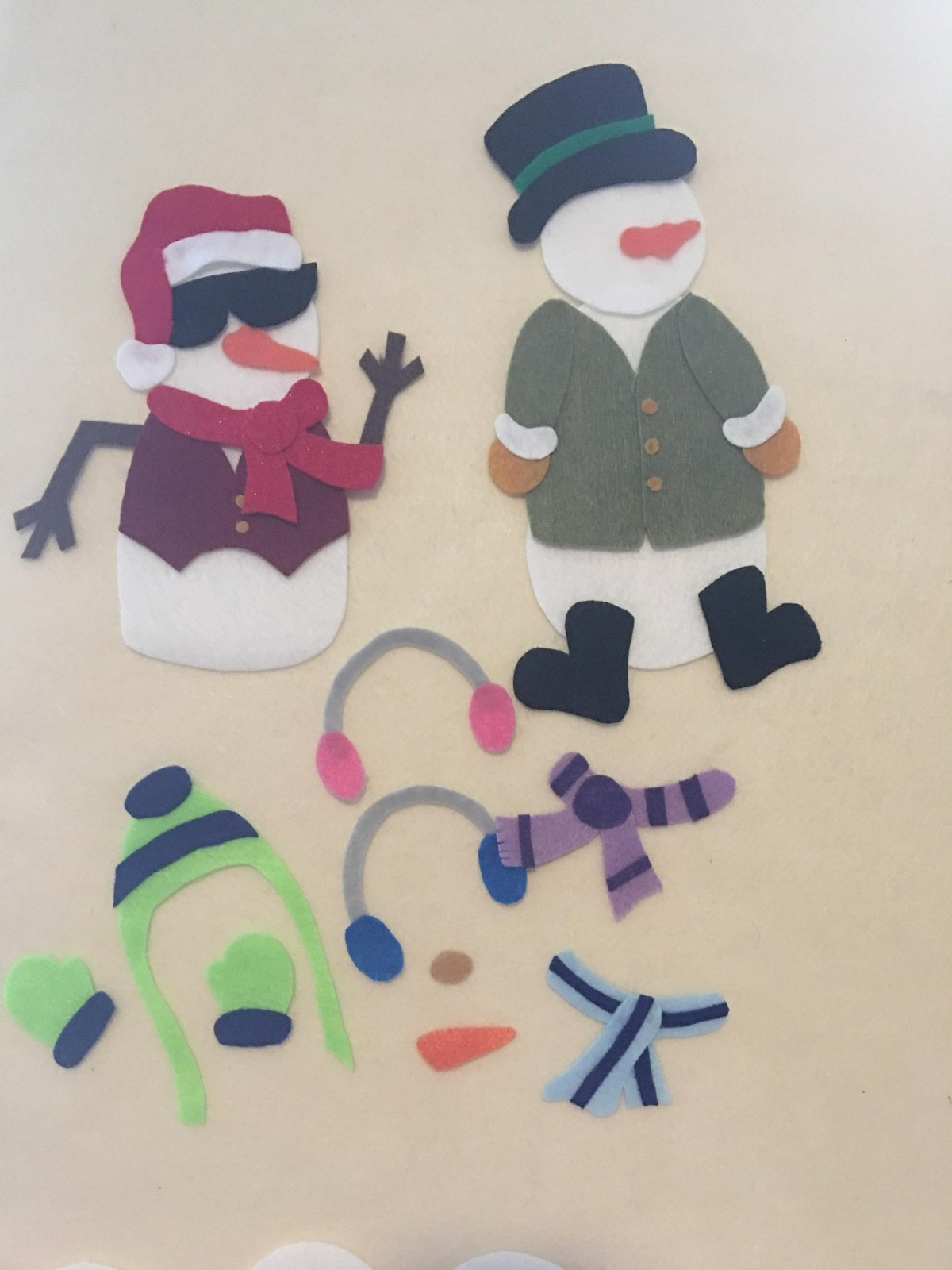 Let’s Build a Snowman Winter Fun Sample Set for Felt or Flannel Board Play