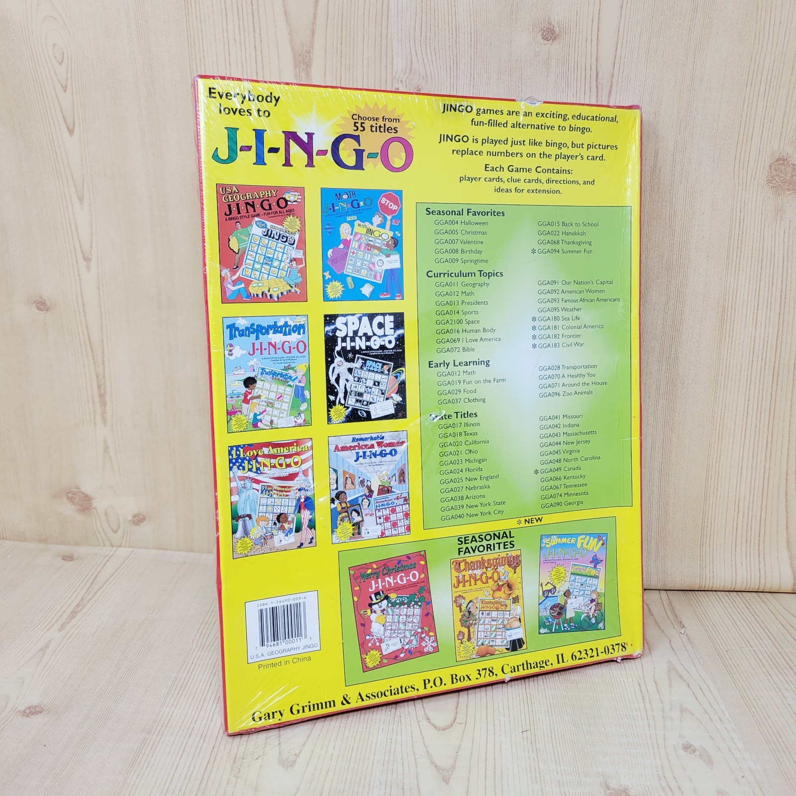 USA Geography Jingo Bingo Game NEW SEALED Minor Damage to Packaging