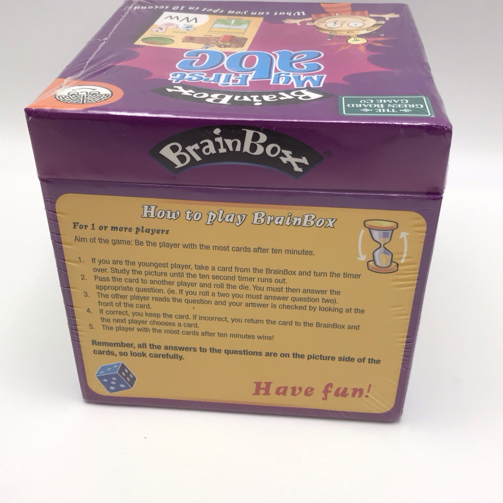 BrainBox My First ABC Memory Recall Game Ages 4+ Sealed Green Board Game