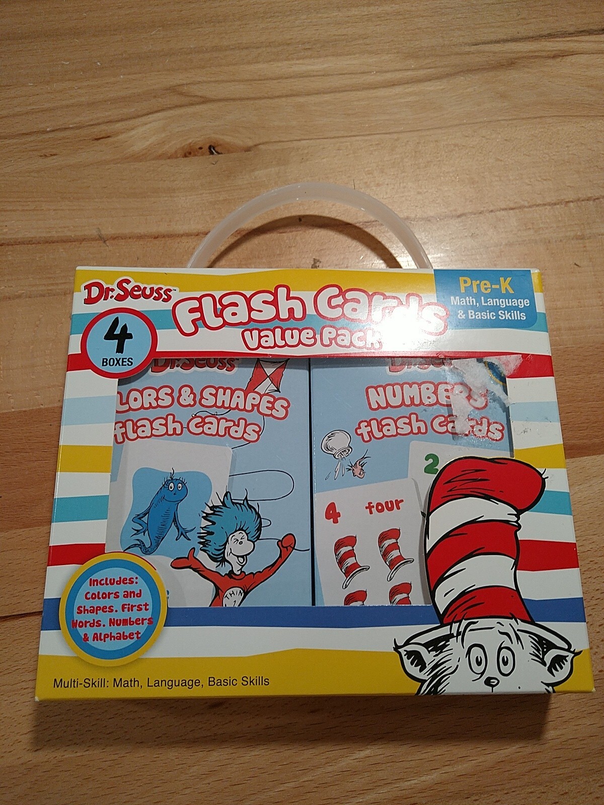 Dr. Seuss Flash Cards 4 Boxes Pre-K 1st Words Alphabet Colors Numbers Shapes NEW