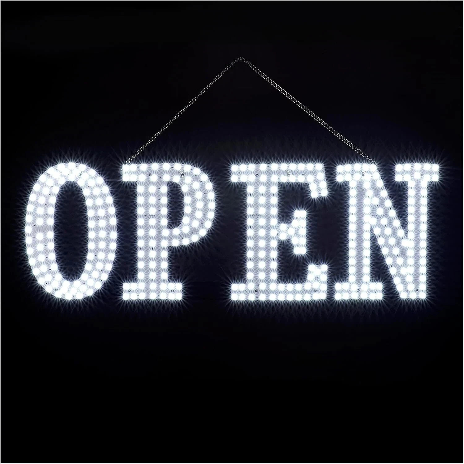 40″x14″ Extra Jumbo LED Open Signs for Business, Unique Design Super Bright Open