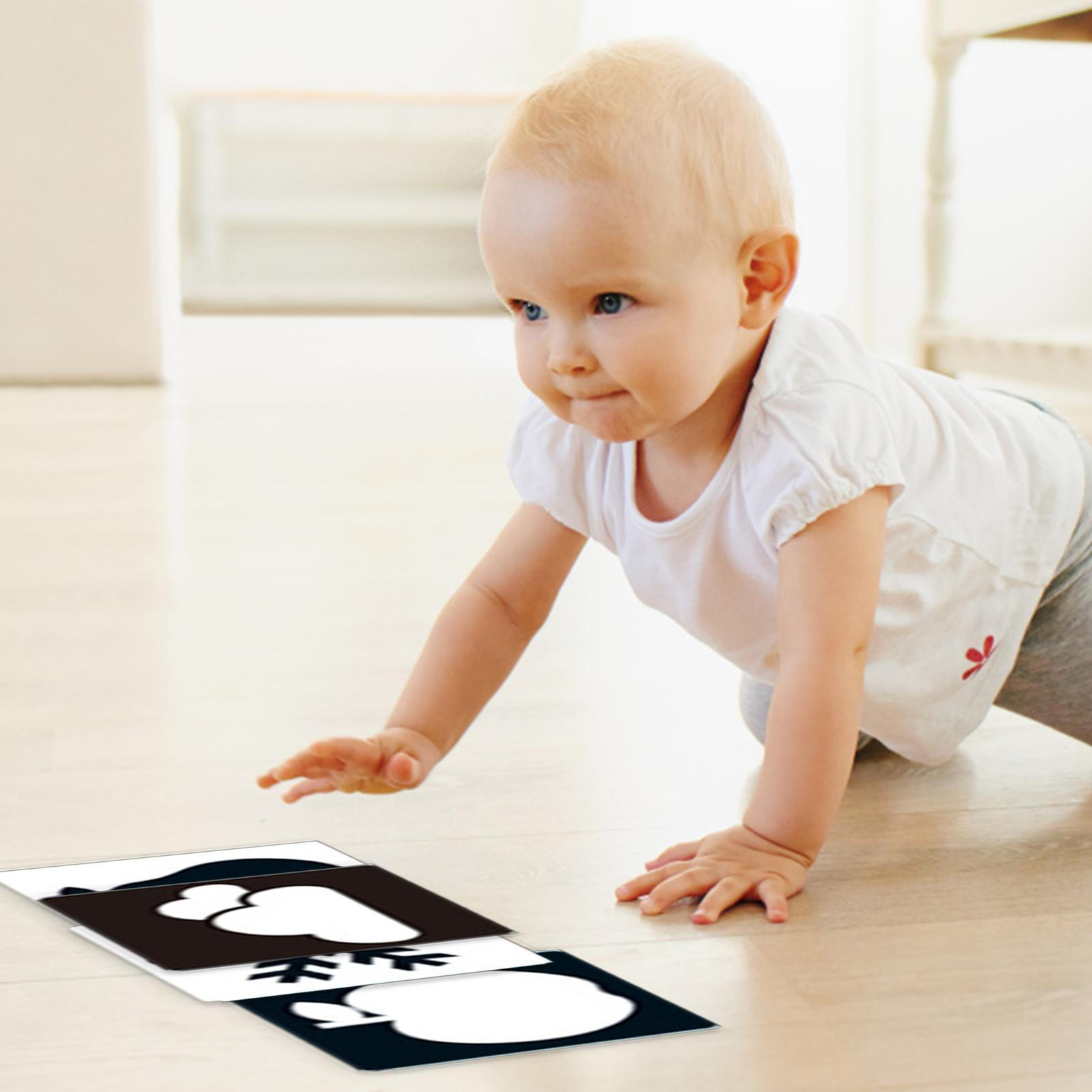 Black And White Baby Sensory Flash Cards Visual Stimulation High Contrast Cloth