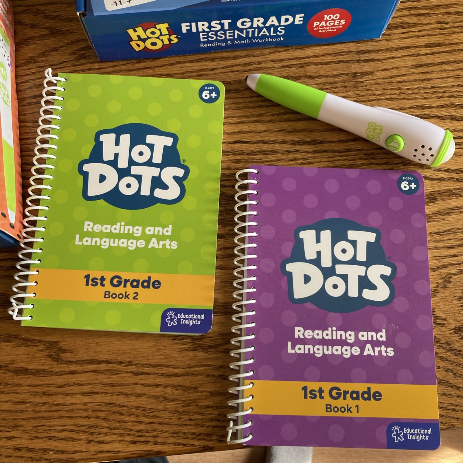 Hot Dots 1st Grade Reading And Math-age 6 School, Homeschool Lot Of 2