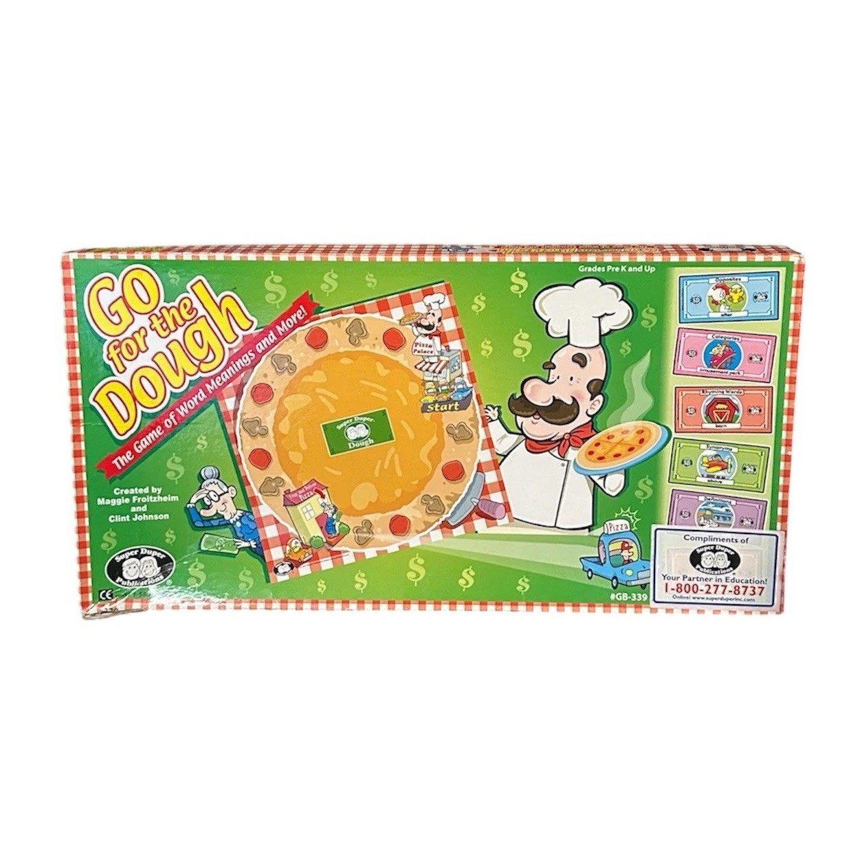 Go for the Dough Board Game Super Duper Missing 1 Pawn Homeschool Vocabulary