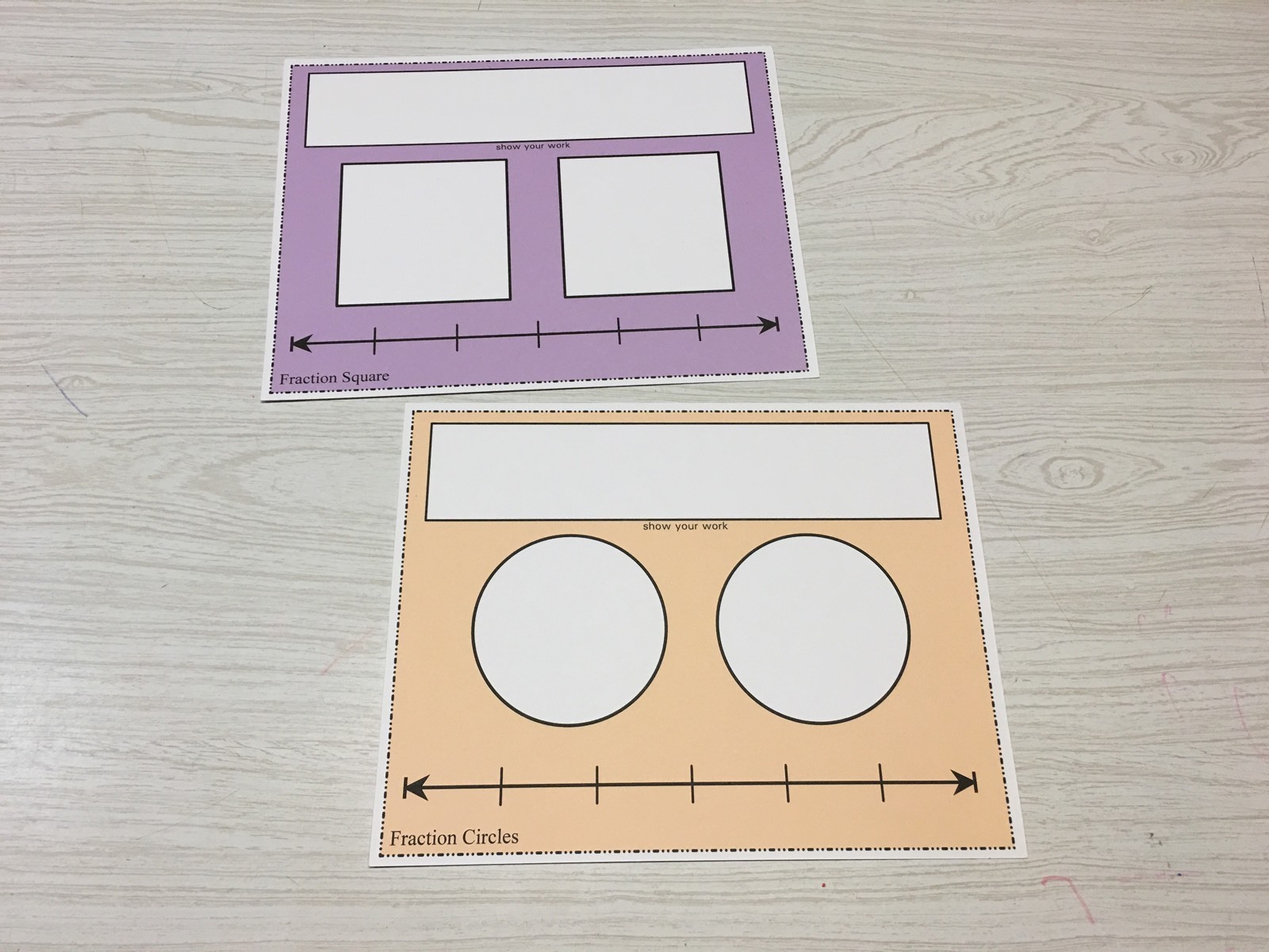Write-On/Wipe-Off Fraction Circle And Square Math Mats (20) Classroom.set