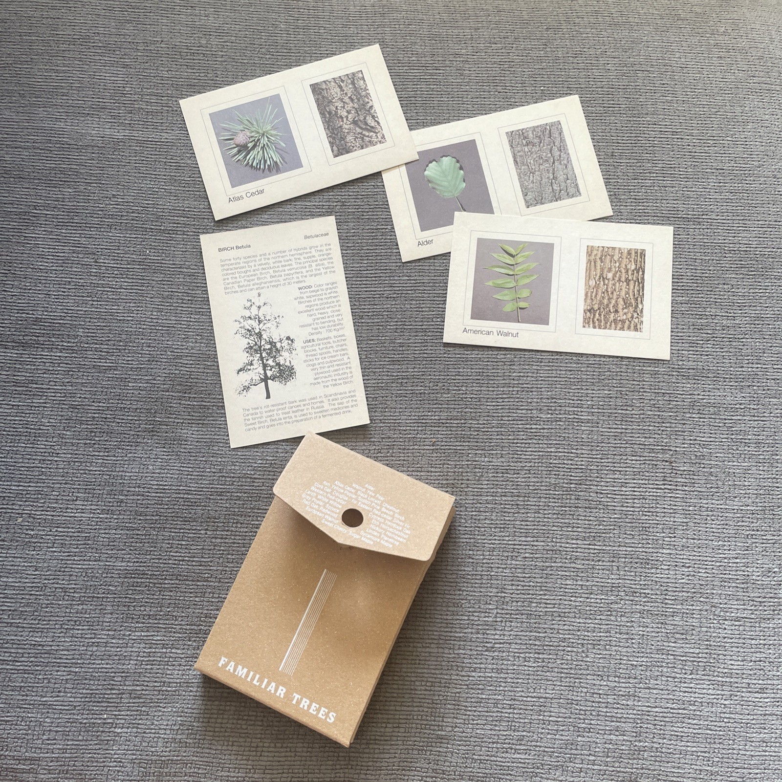 ‘Familiar Trees’ Card Set French SCULPTURES-JEUX Paris. Bernard Vuarnesson 1996