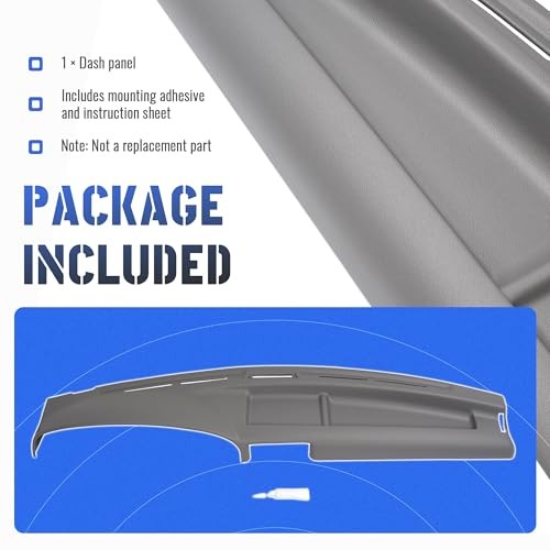 92-97 Ford F150 F250 F350 Bronco Dashboard Cover Hard ABS Dash Panel Gray