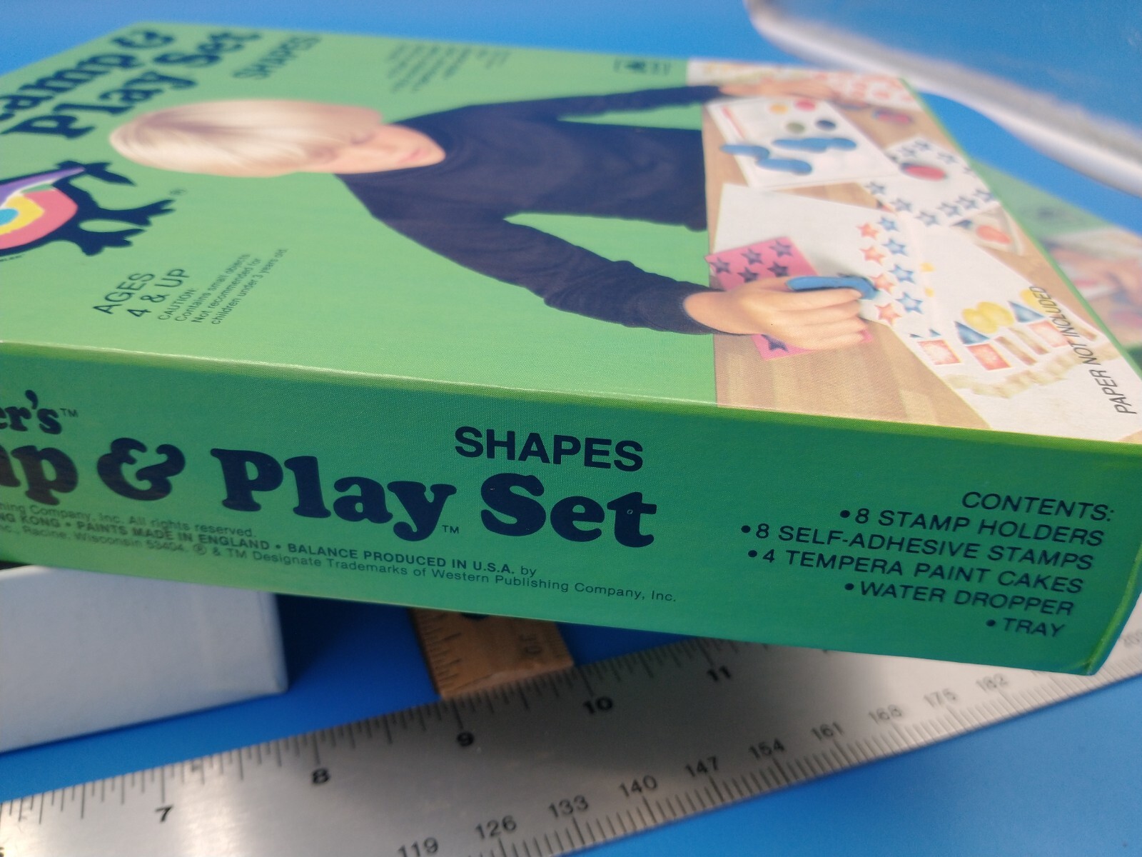 Vintage 1982 The Scribbler’s Stamp & Play Set – Shapes – Golden. New. #1006