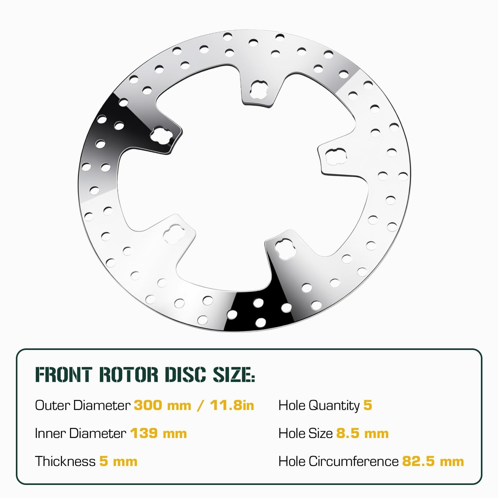 Youxmoto 11.8″ Front Brake Rotor for Harley Davidson Touring, for Road King E…