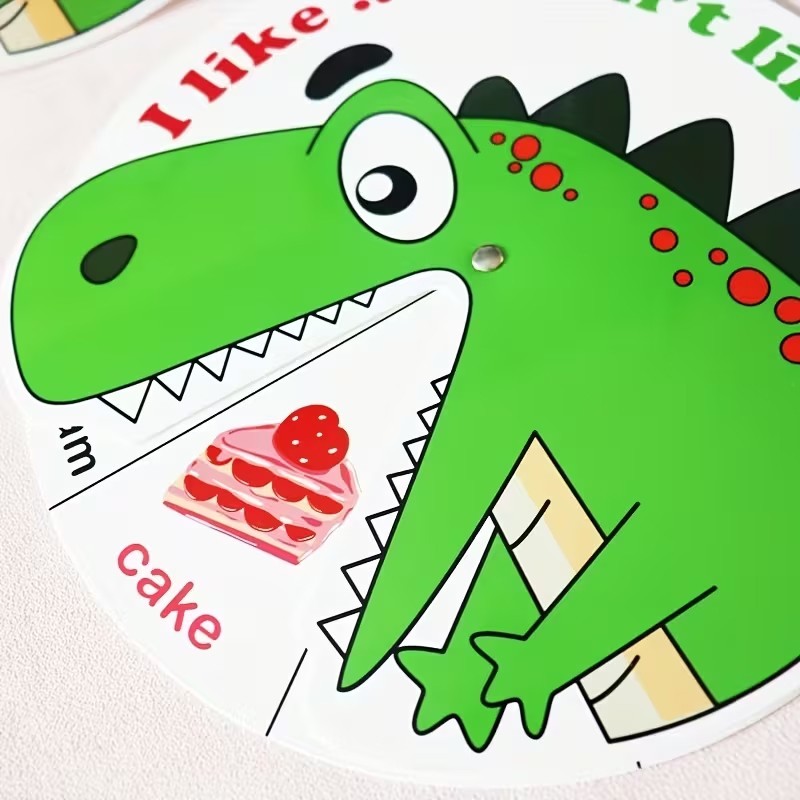 Dinosaur Food Spin Wheel 1Pc Educational Reading Game Toy Preschool Kids