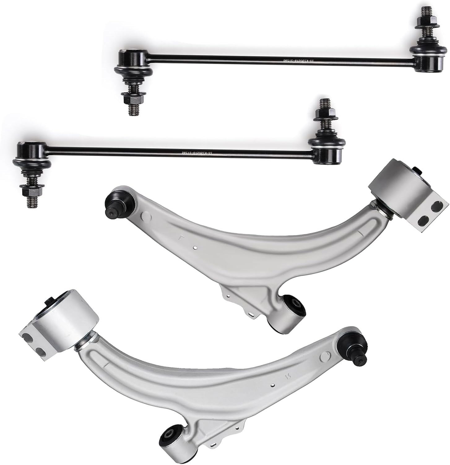 4pc Front Lower Control Arm and Ball Joint Assembly + Front Sway Bar Link Kit