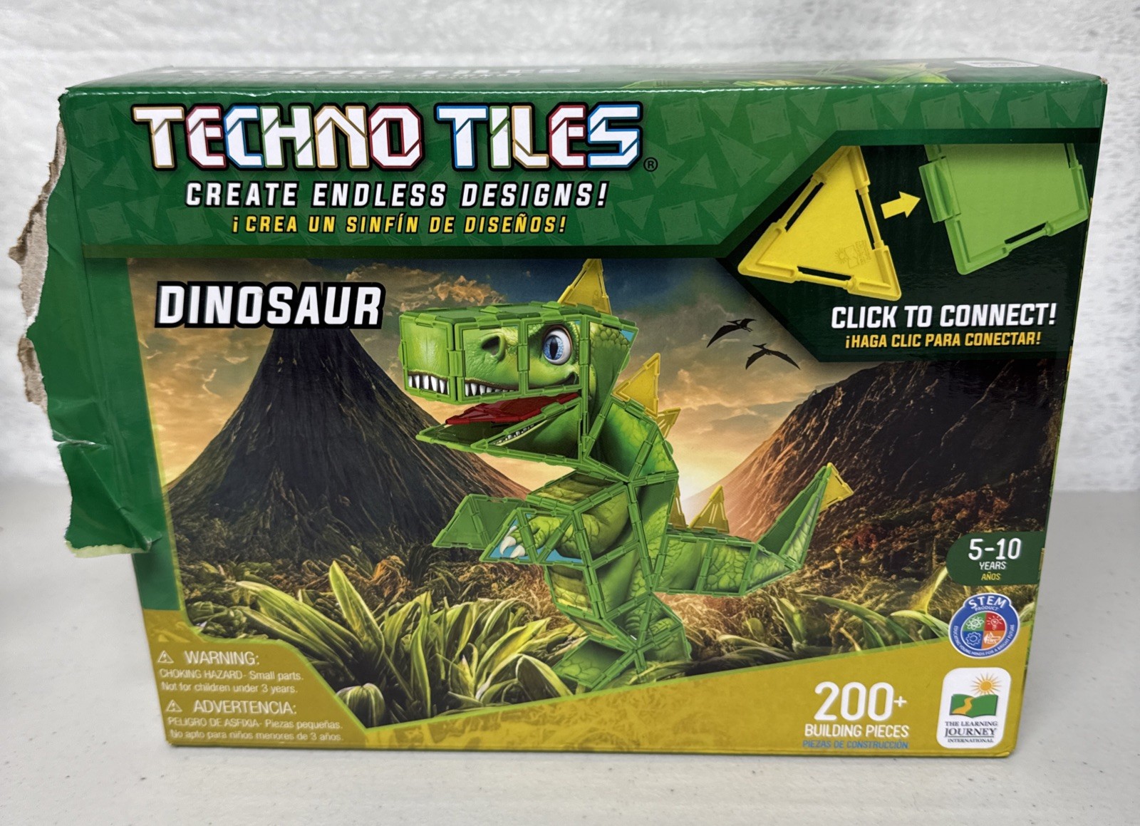 The Learning Journey Techno Tiles – Dinosaur: 200+ Pcs – Ages 5-10 Complete BS