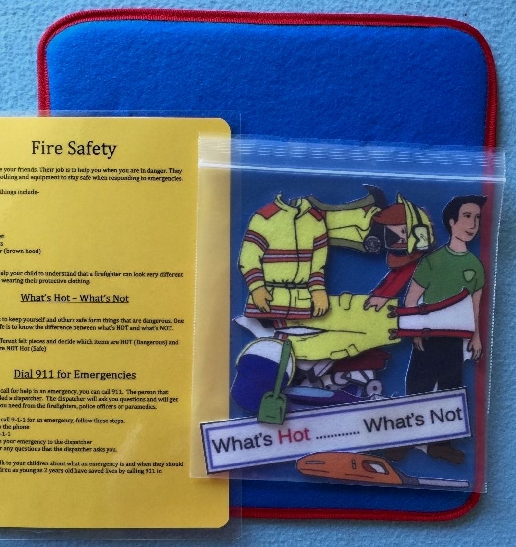 Fire Safety Felt / Flannel Board Set (includes Fireman to dress)