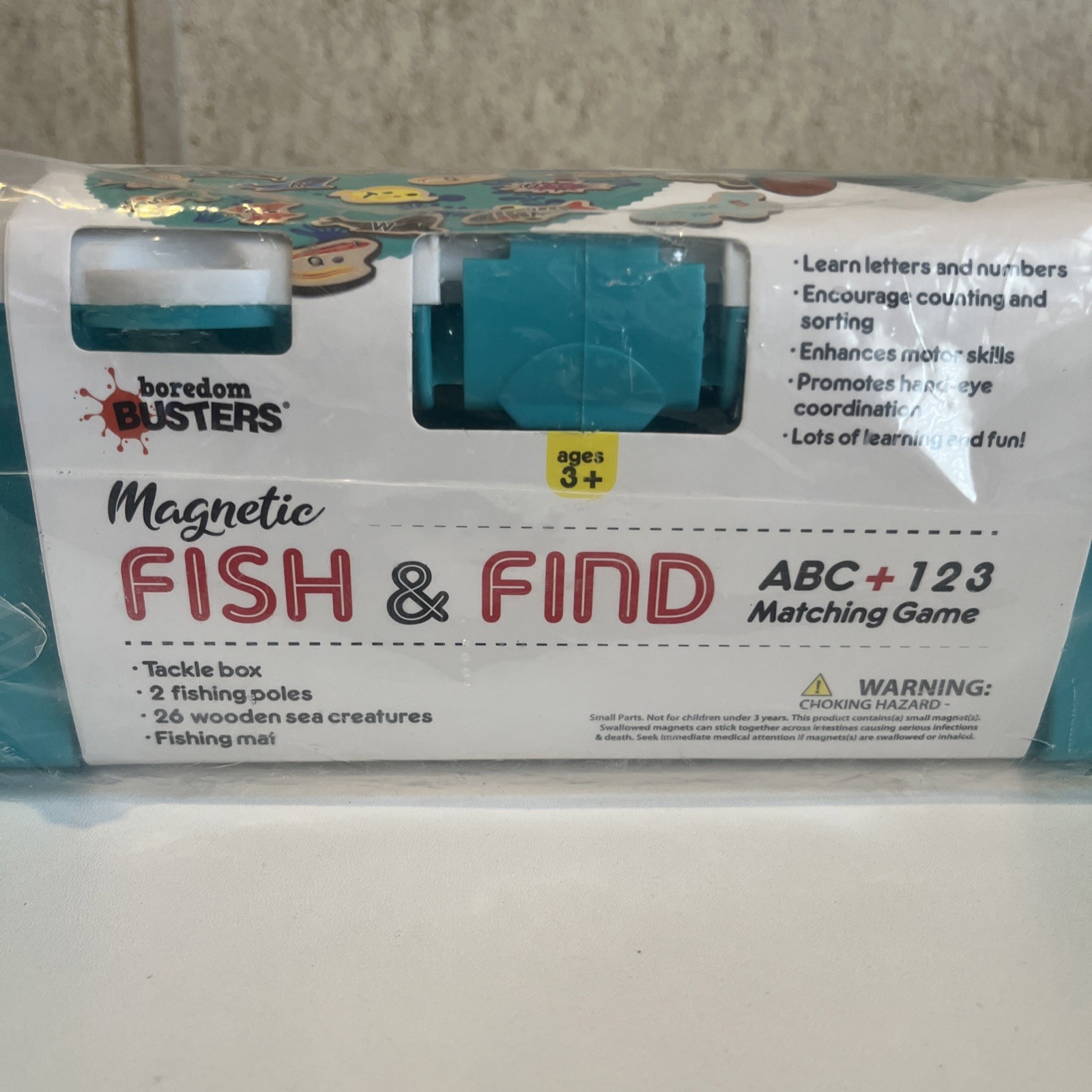 Magnetic Fish & Find Child’s Matching Memory Game ABC 123 New 3+ Christmas Gift