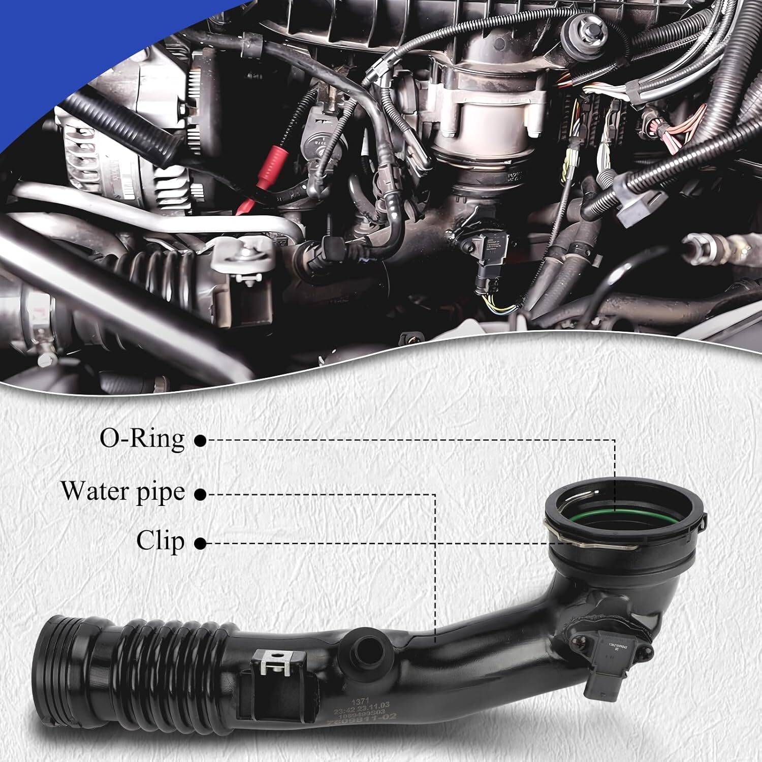 13717609811 Air Charge Turbo Induction Pipe with Sensor Kit for 2011-2017 BMW