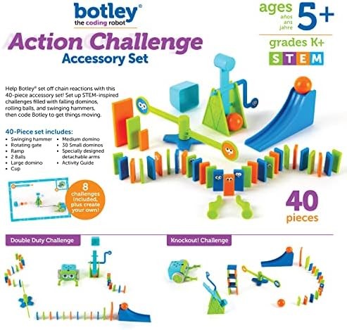Learning Resources Botley Coding Robot Kit Action Challenge Set, Chain Reaction