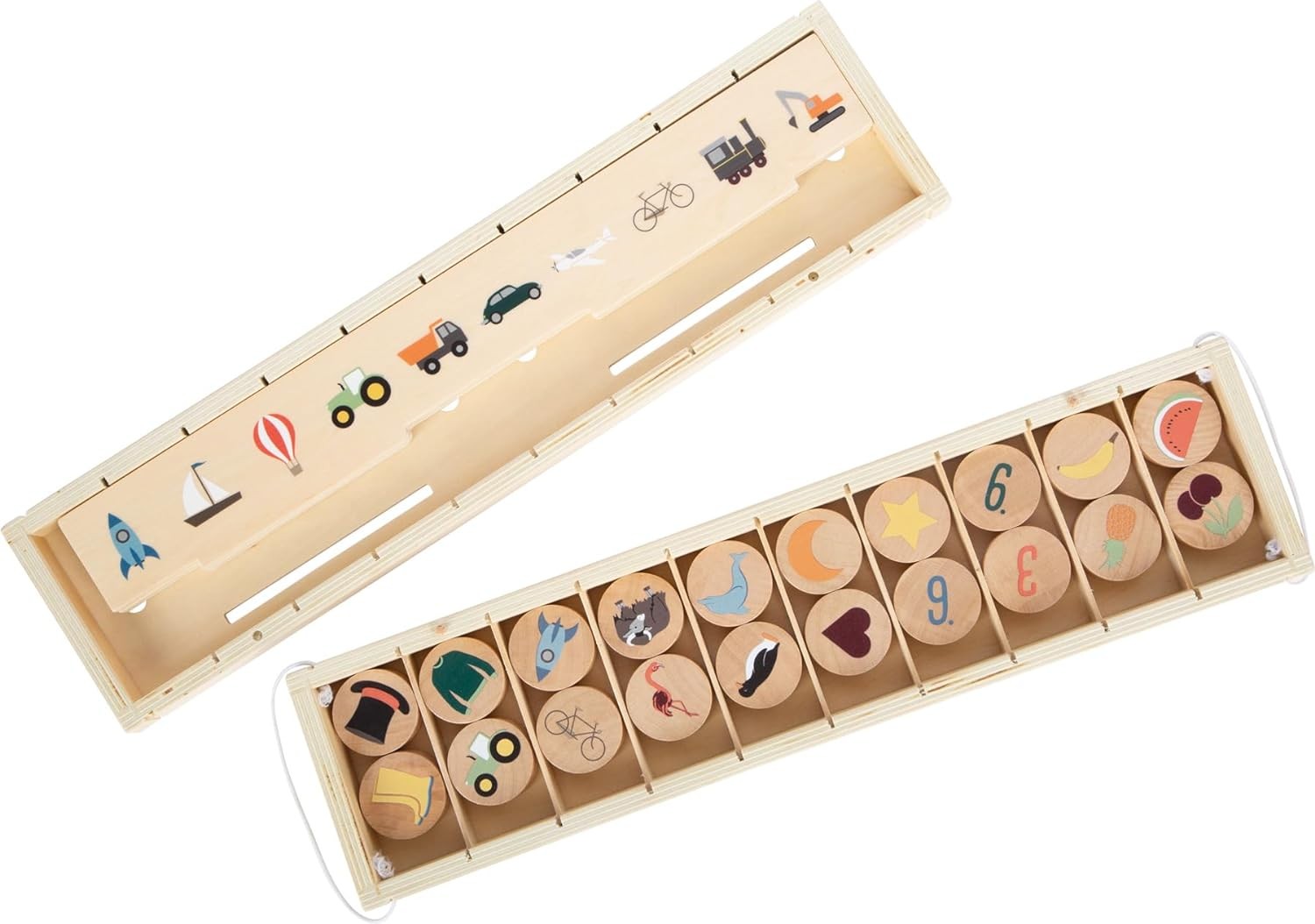 small foot Box, Wood, 60 Pictures for Sorting & discovering, for Kids Aged 3+ Ye