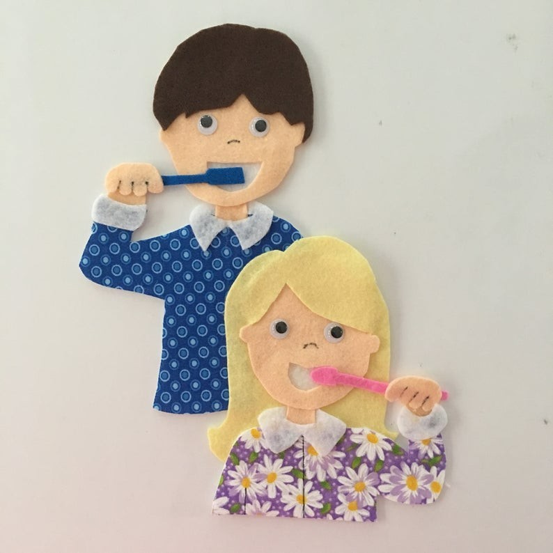 Dental Health Week Felt Story Set for Felt or Flannel Board Play