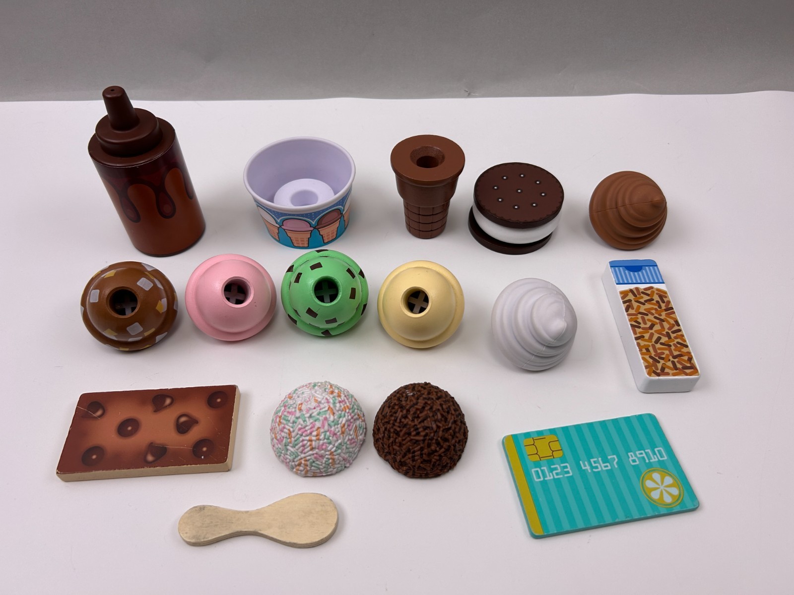 Melissa & Doug Ice Cream Scoop & Serve Replacement Parts Toppings Cones Cups