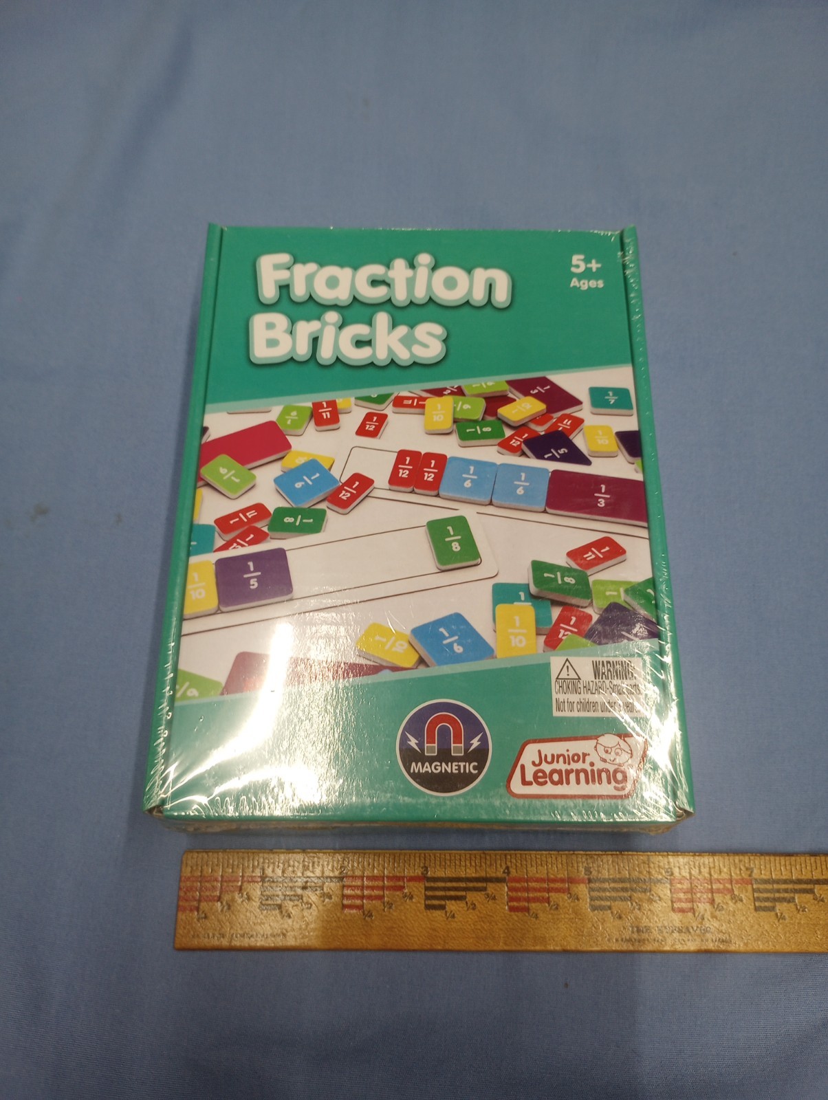 Jr Learning Fraction Bricks Magnetic hands on math Set 78 pc manipulatives