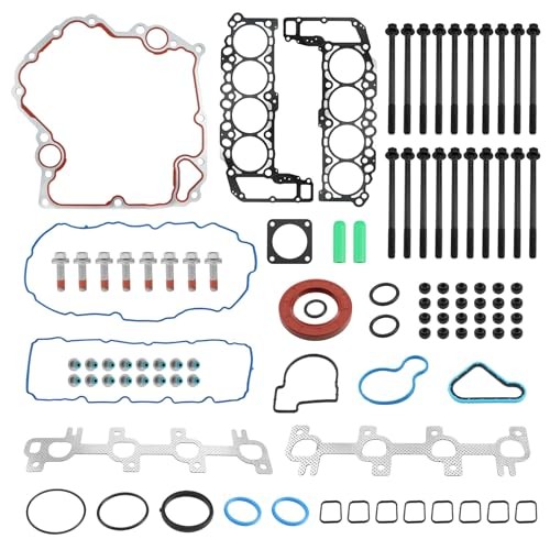 HS26157PT Head Gasket Kit with Bolts Set Timing Cover Gasket, Compatible with