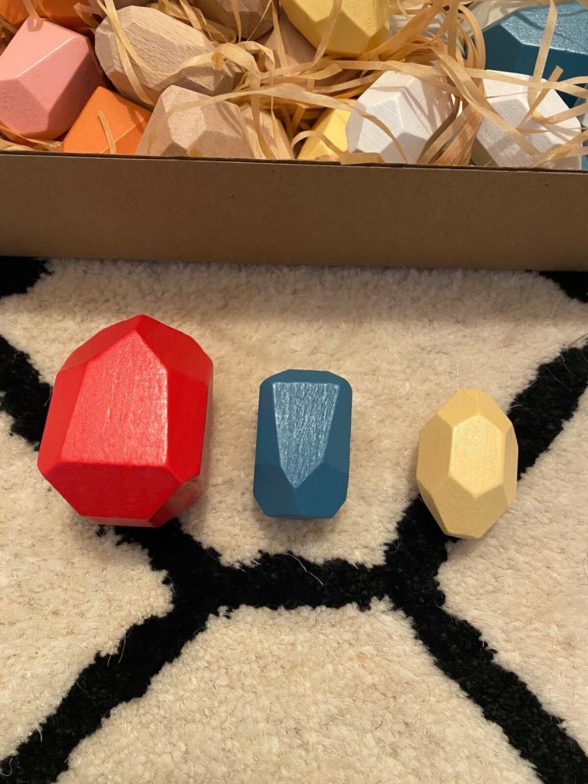 wooden stone stacking blocks