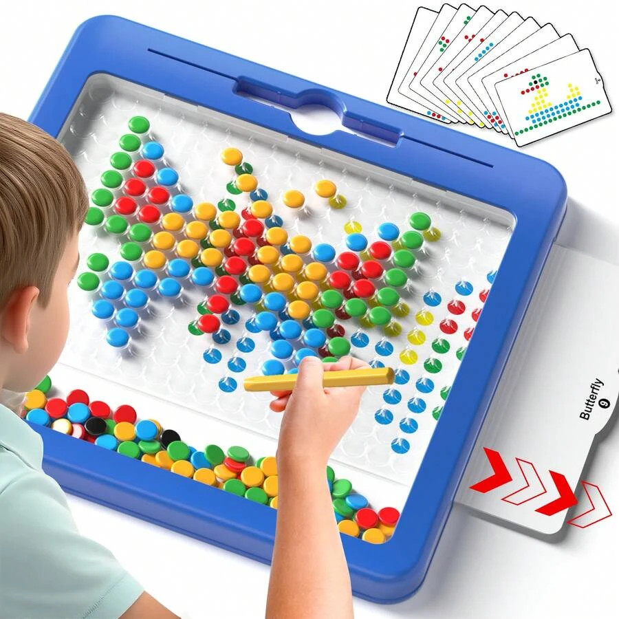 Magnetic Dots Board Kids Toys 3-6 Years Art Pad Montessori