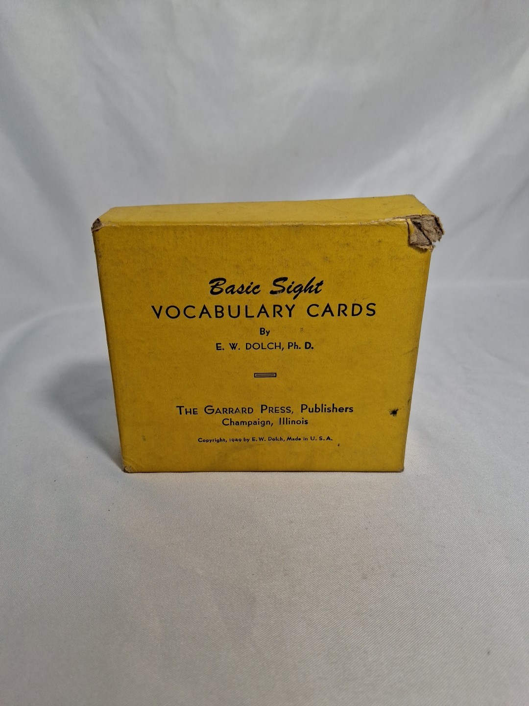 Vintage Basic Sight Vocabulary Cards By E.W. Dolch 1949 Garrard Press